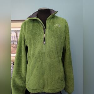 The North Face women's Sherpa fleece jacket, lime green, medium